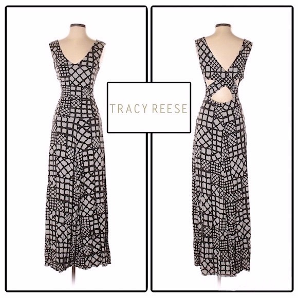 Tracy Reese Cross Back Jersey Maxi Dress - Picture 5 of 5
